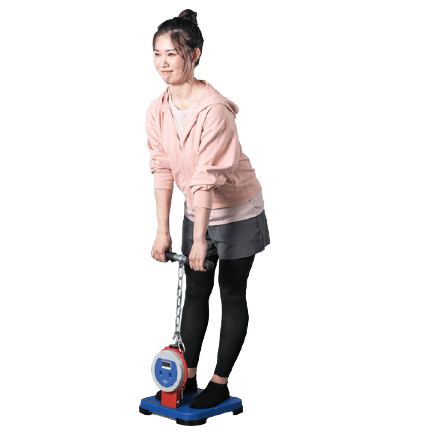 背筋力測定の様子