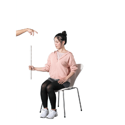 棒反応テストの様子